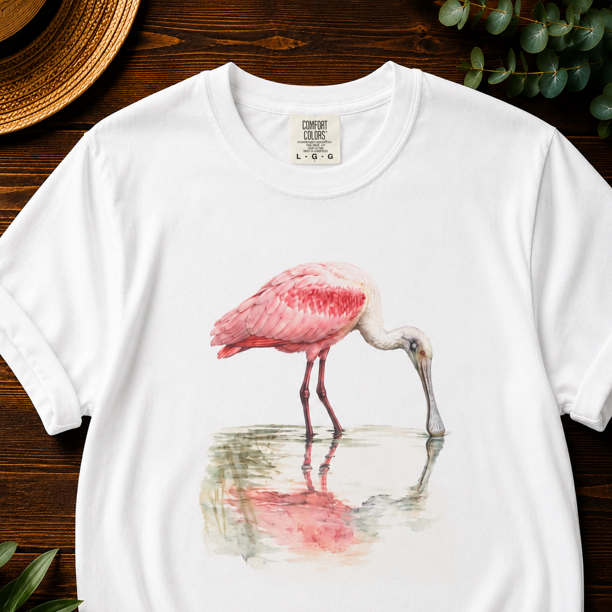 Roseate Spoonbill at the Shallows Tee