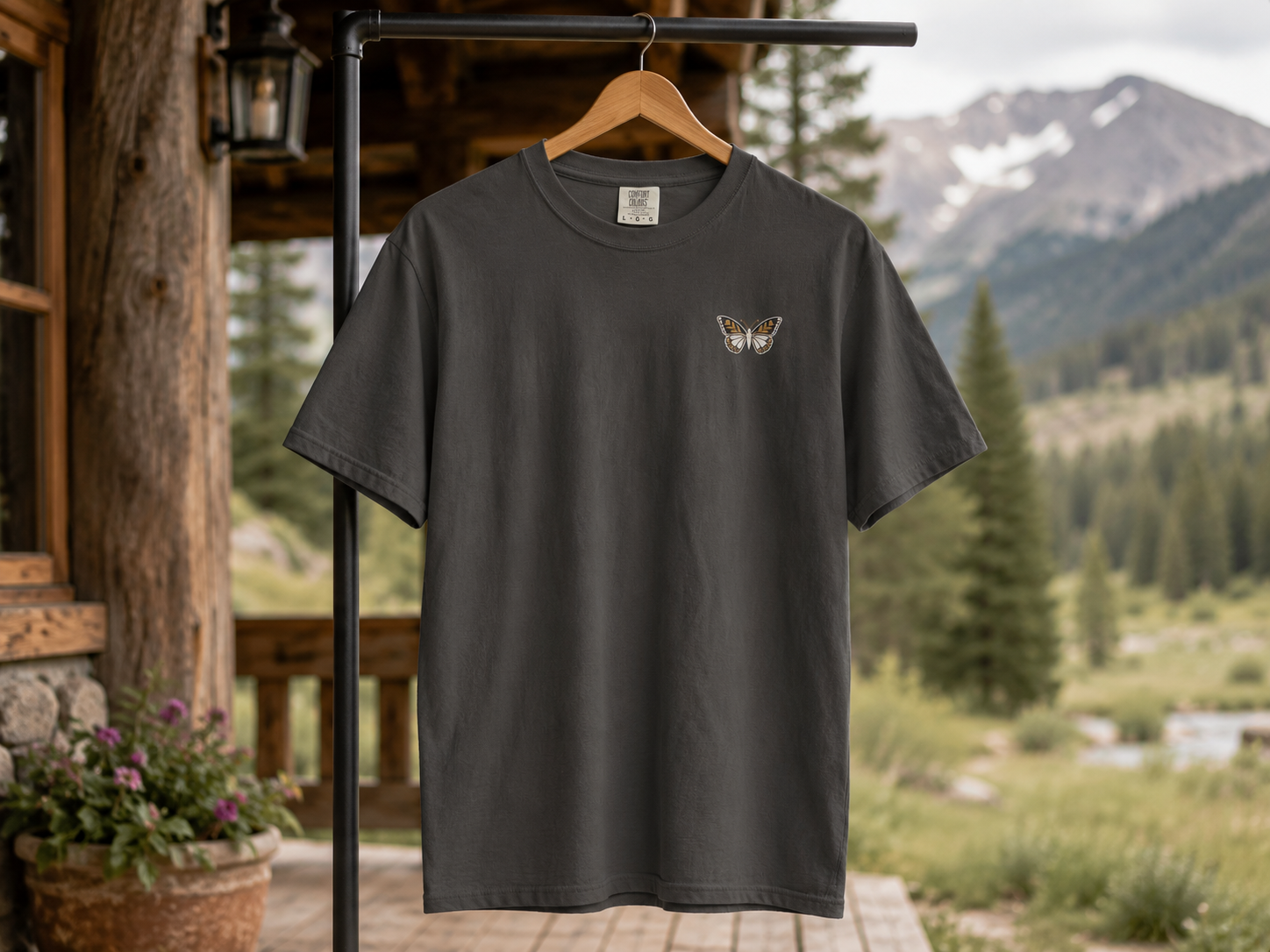 She Transformed — Butterfly Front & Back Tee