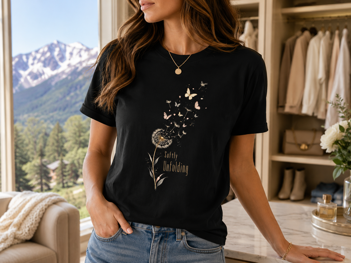 Softly Unfolding Premium Butterfly Tee