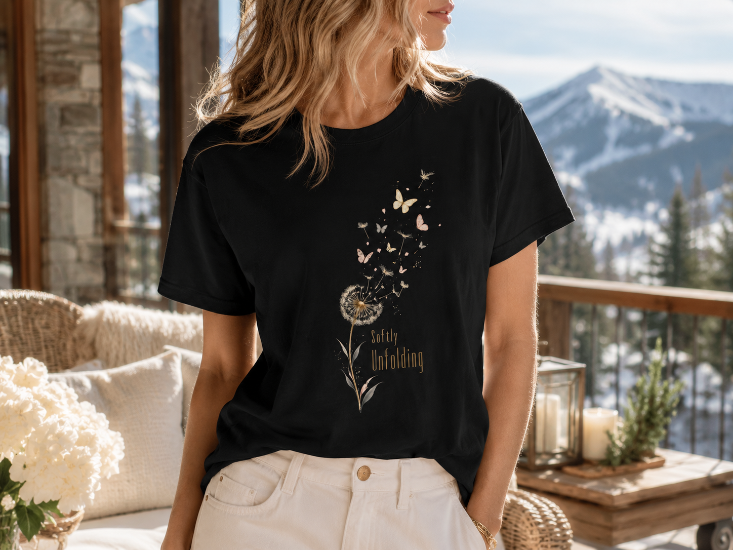 Softly Unfolding Premium Butterfly Tee