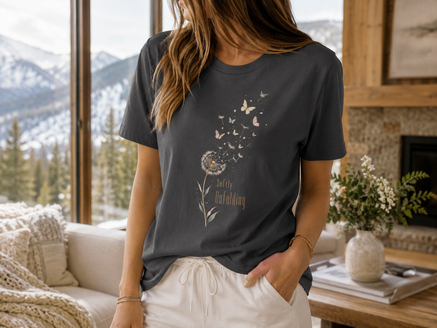 Softly Unfolding Premium Butterfly Tee