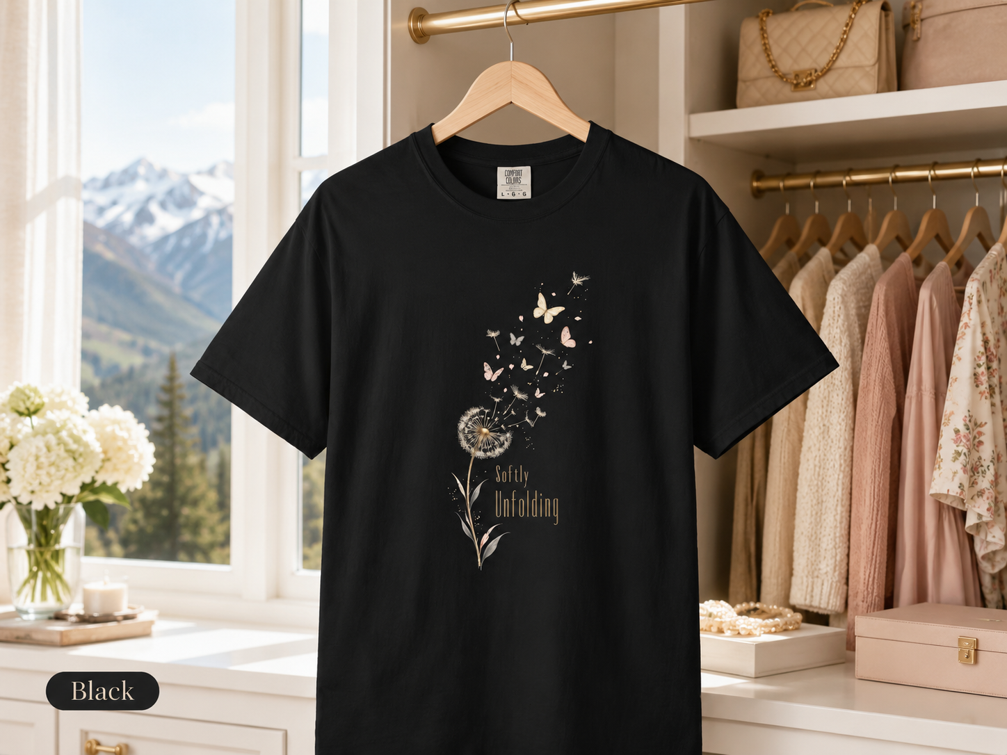 Softly Unfolding Premium Butterfly Tee