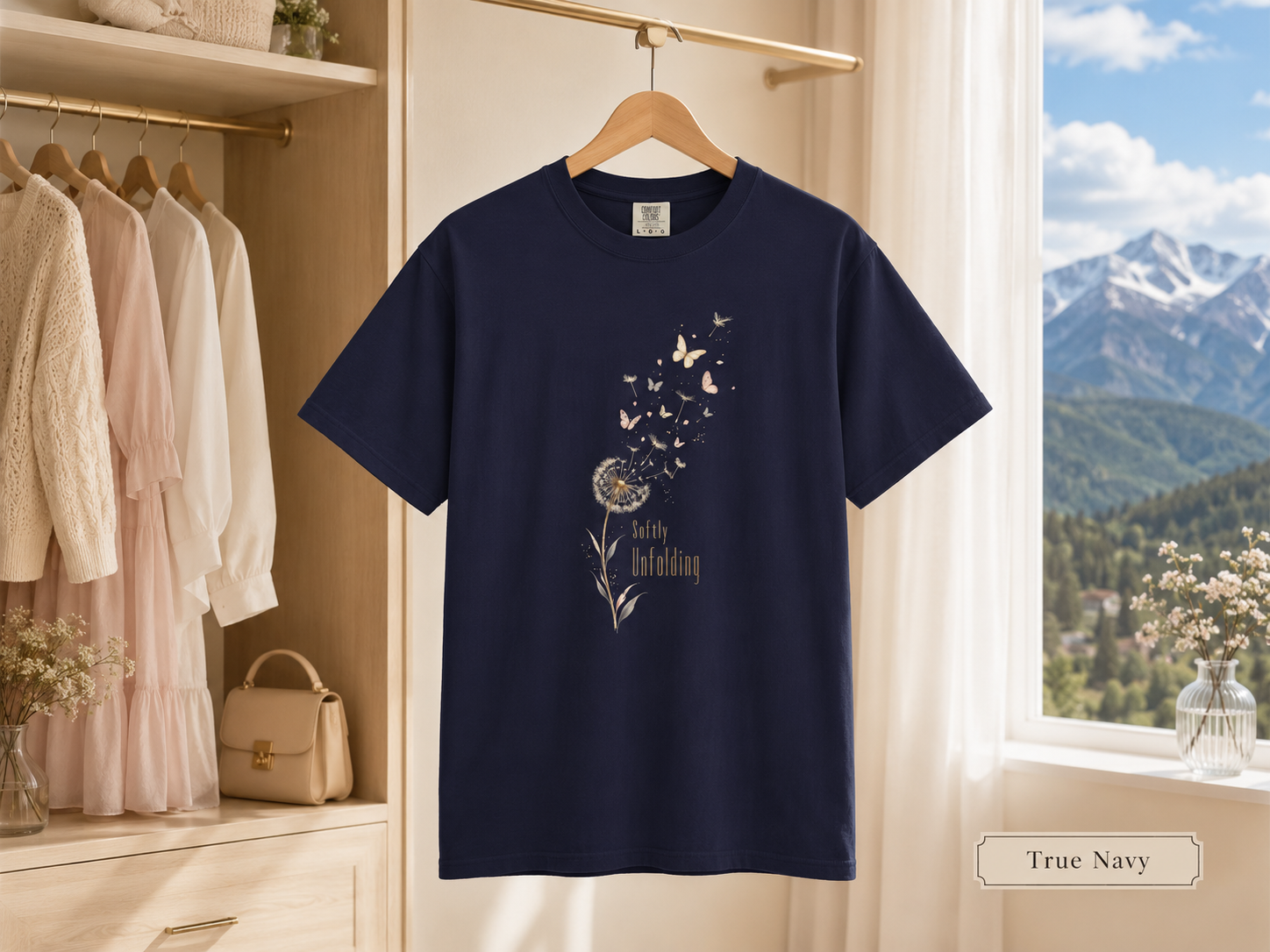 Softly Unfolding Premium Butterfly Tee