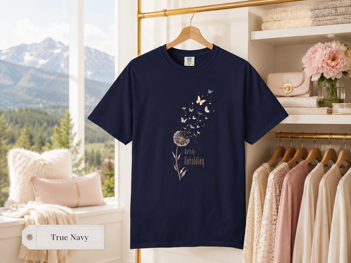 Softly Unfolding Premium Butterfly Tee