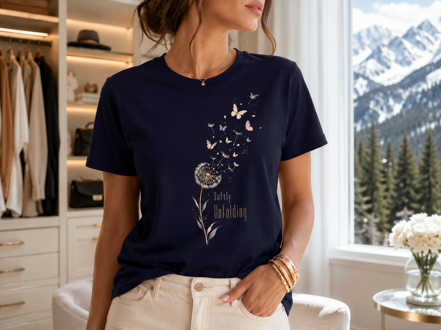 Softly Unfolding Premium Butterfly Tee