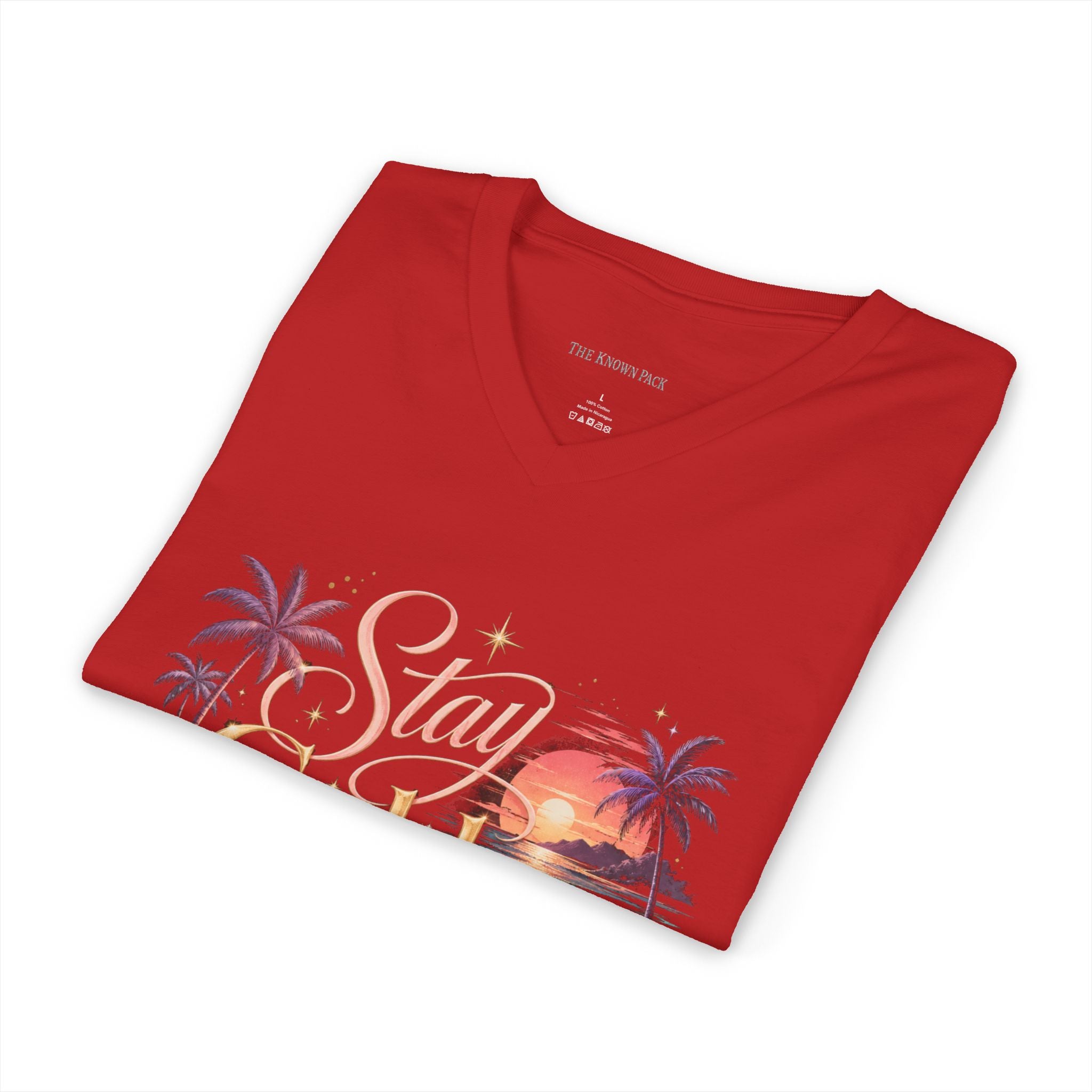 Stay Golden by the Sea - V-Neck Tee