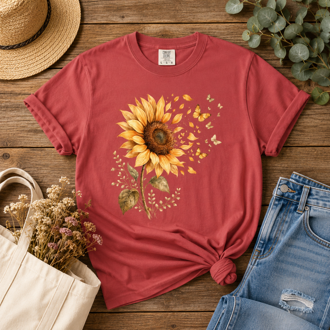 Sunflower Flutter Tee