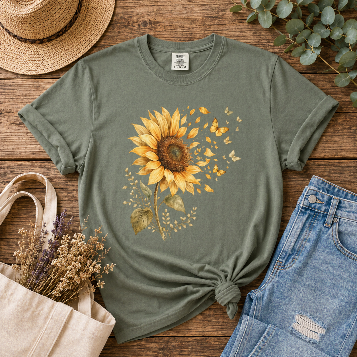 Sunflower Flutter Tee