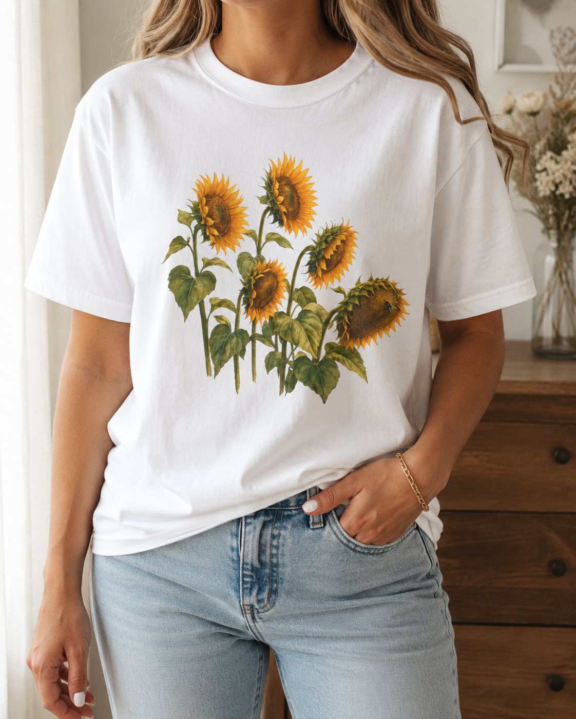 Sunflowers Facing East Tee
