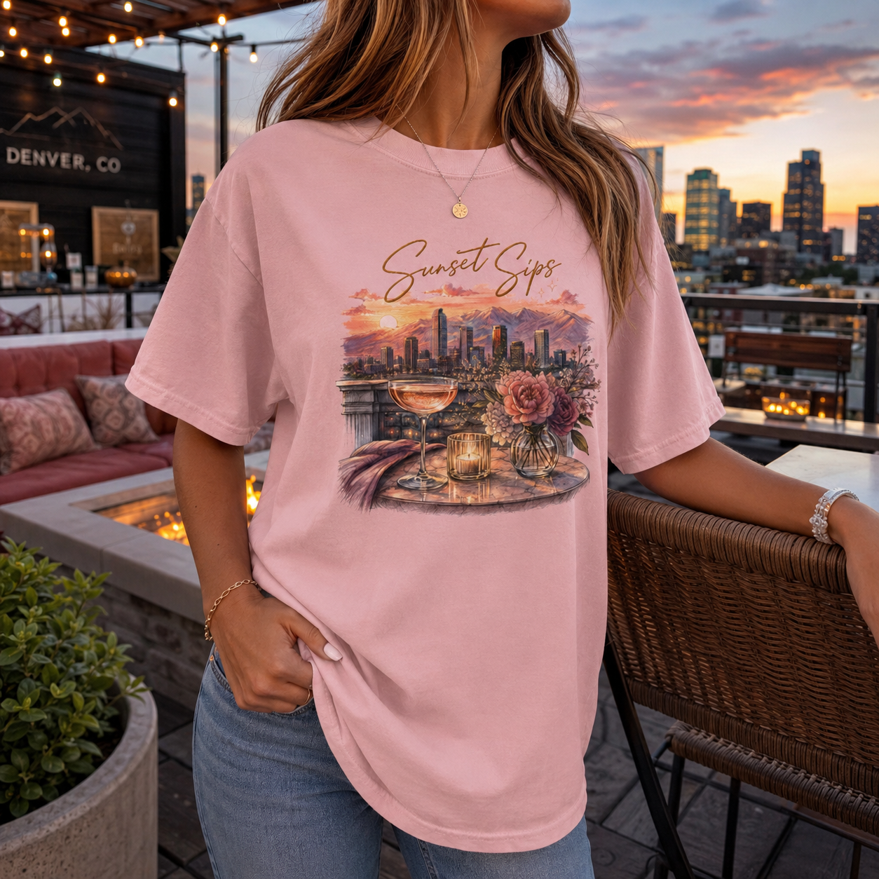 Sunset Sips — Denver Edition Tee