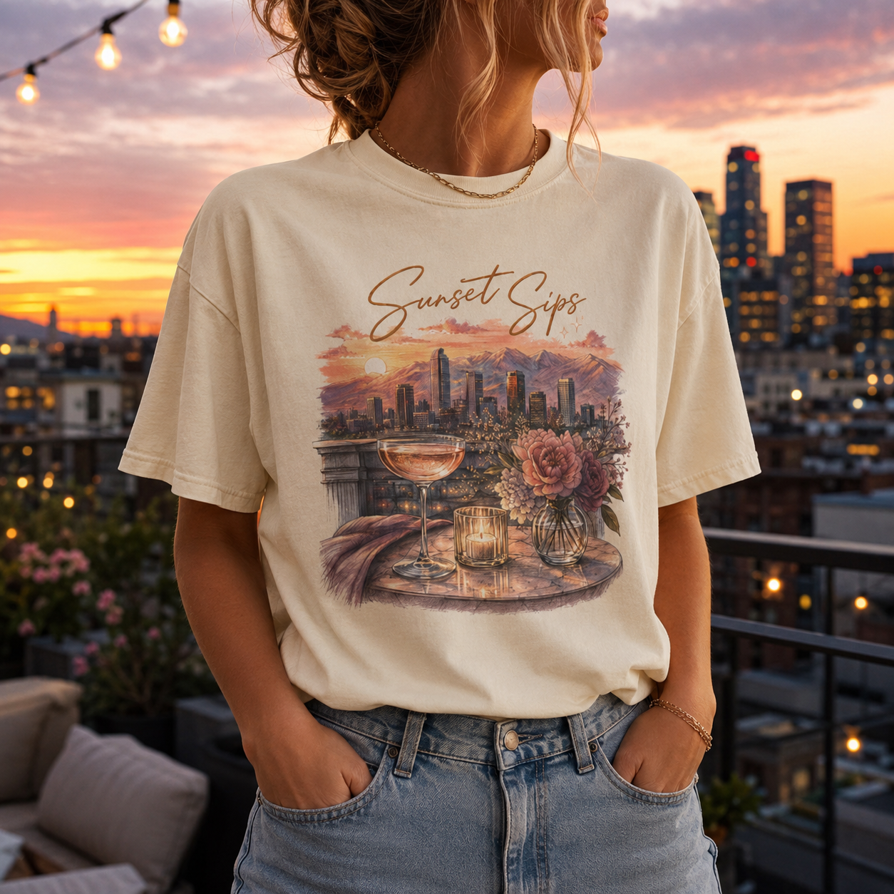 Sunset Sips — Denver Edition Tee