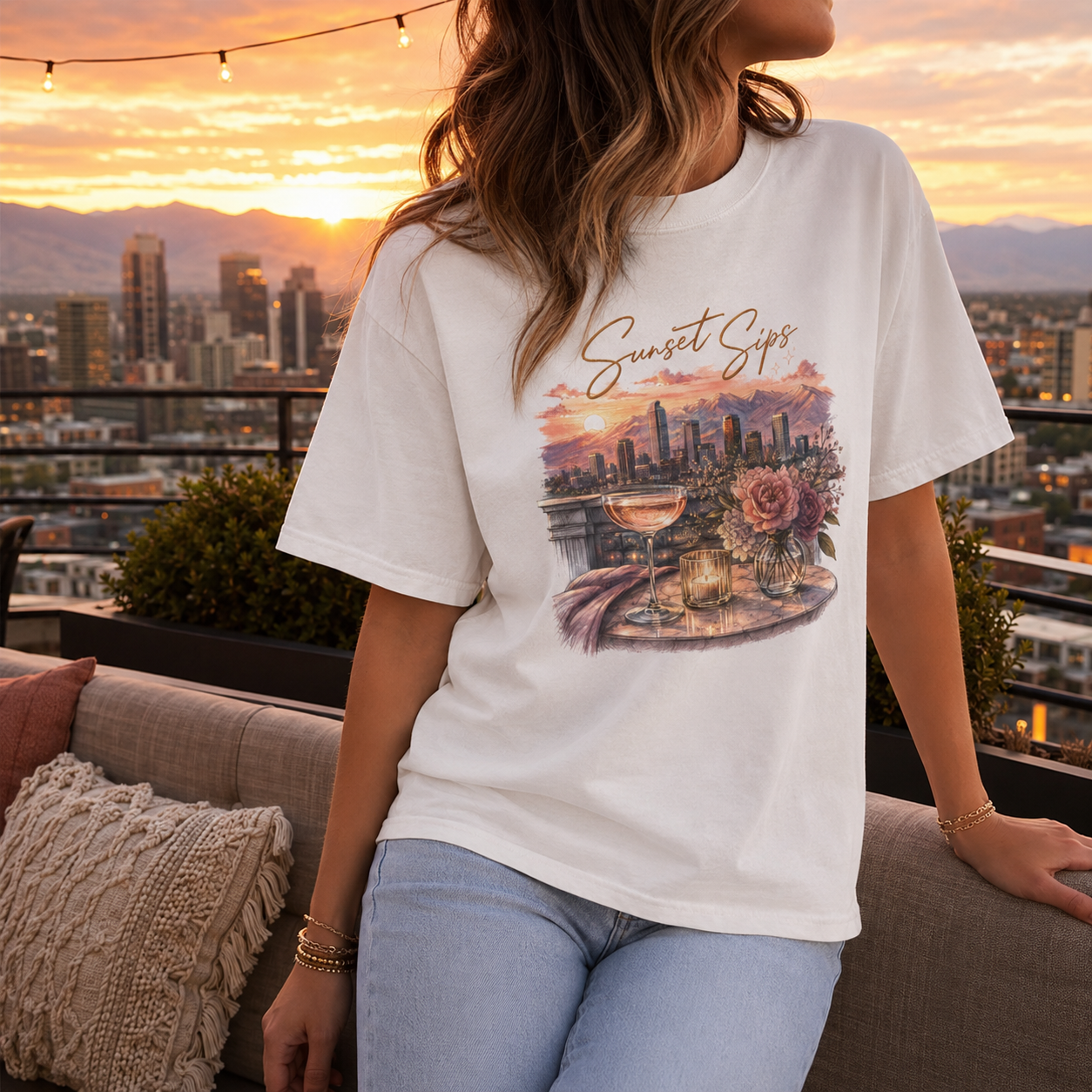 Sunset Sips — Denver Edition Tee