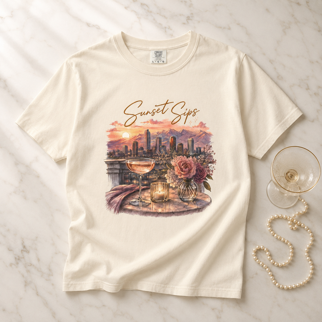 Sunset Sips — Denver Edition Tee