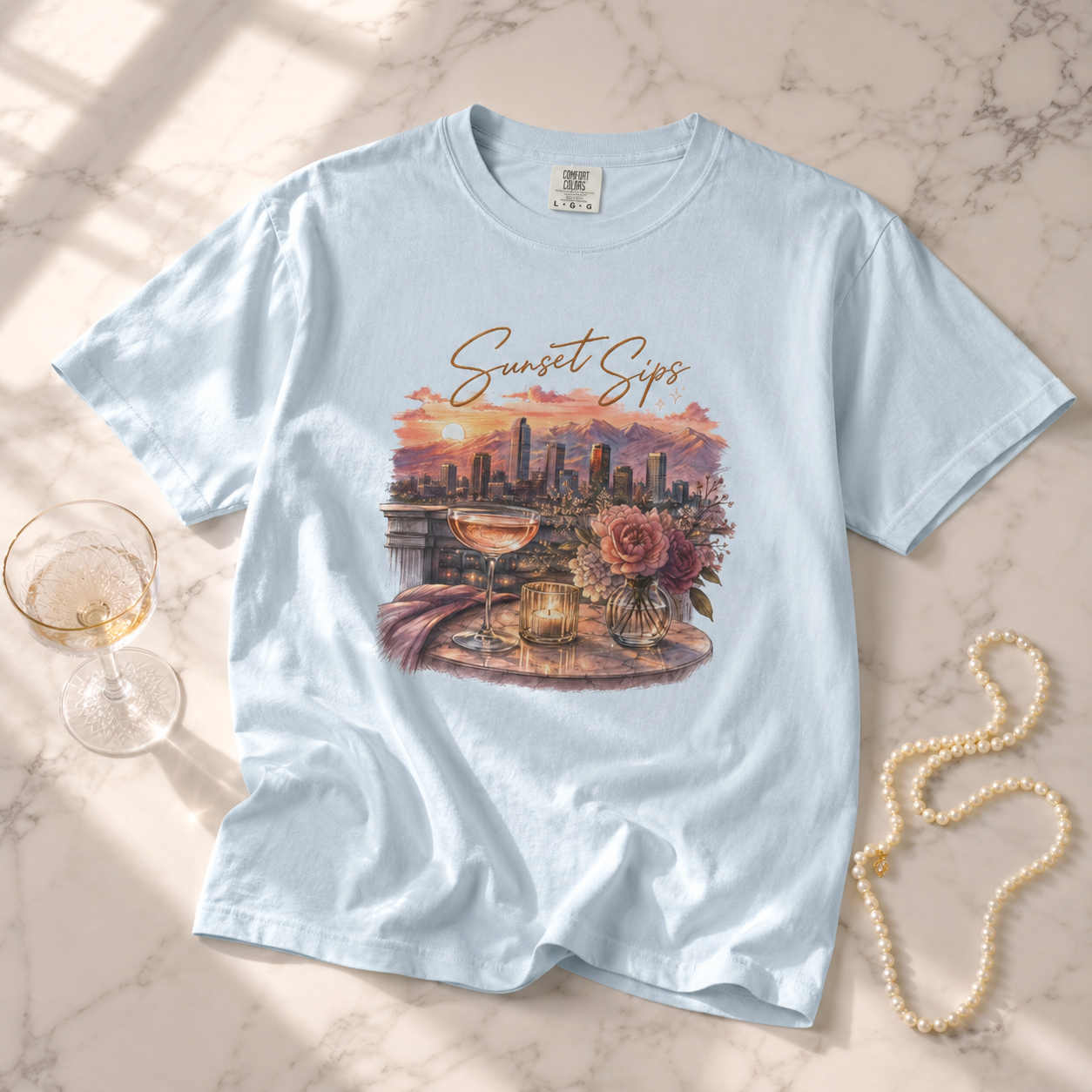 Sunset Sips — Denver Edition Tee