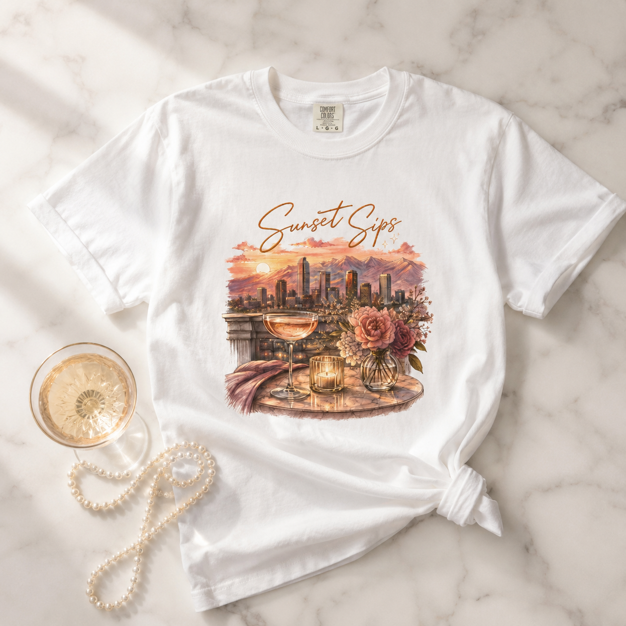 Sunset Sips — Denver Edition Tee