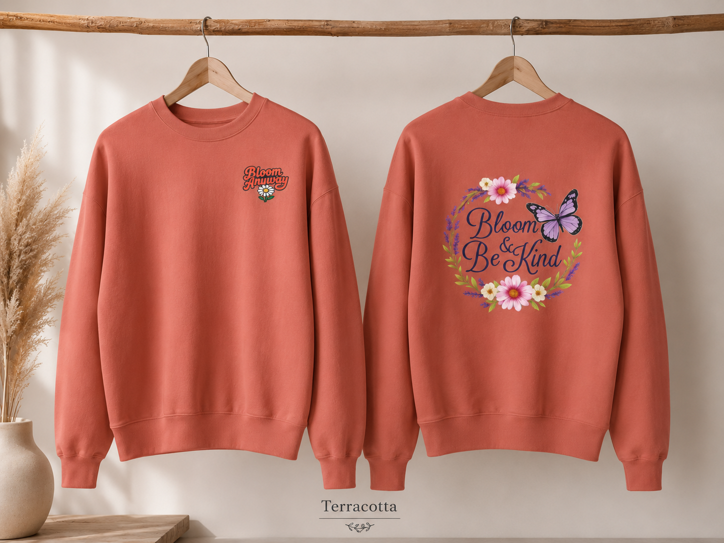 Bloom Anyway - Wildflower Front & Back Sweatshirt