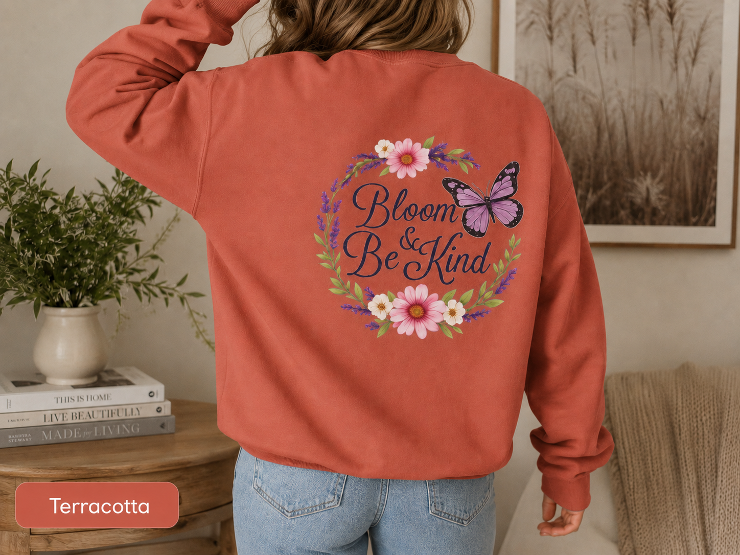 Bloom Anyway - Wildflower Front & Back Sweatshirt