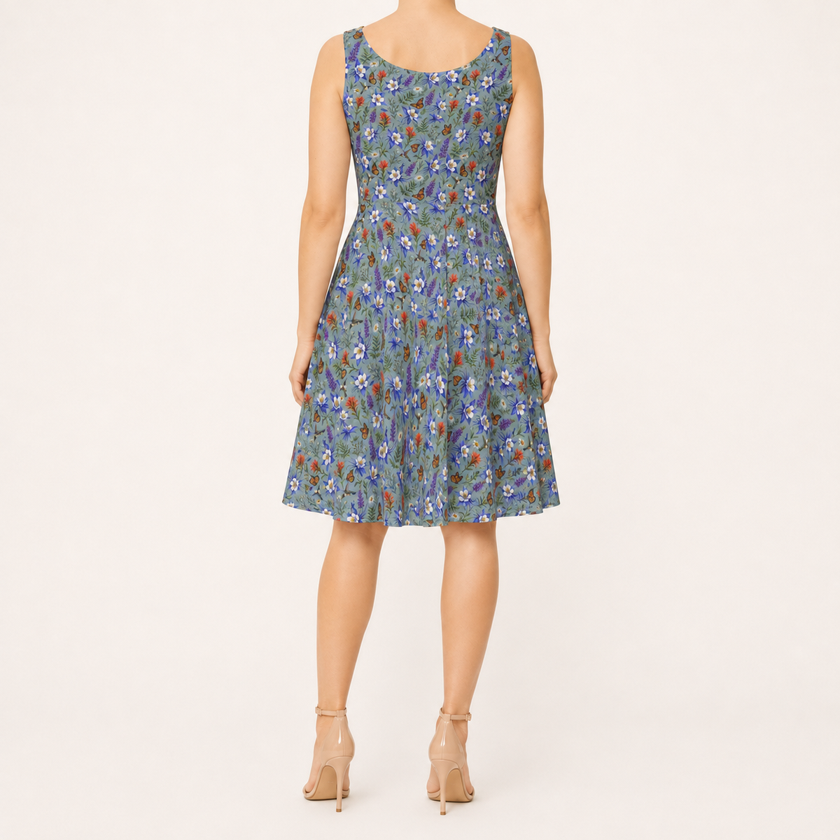 Alpine Meadow Watercolor Wildflower Dress