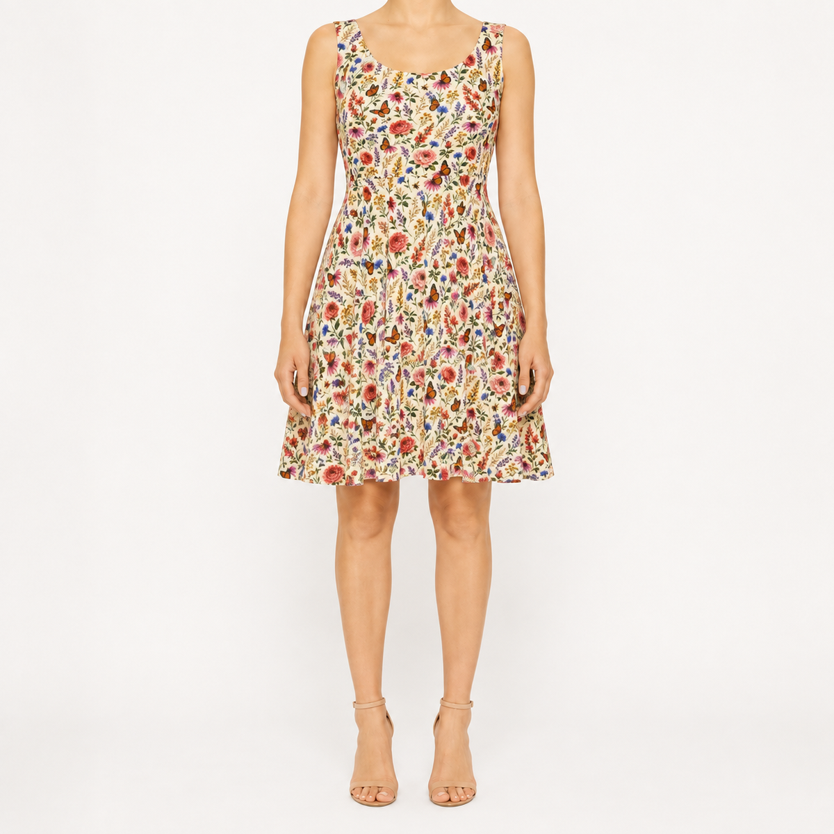 Morning Meadow Watercolor Wildflower Dress