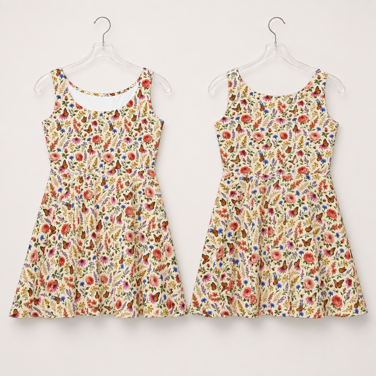 Morning Meadow Watercolor Wildflower Dress