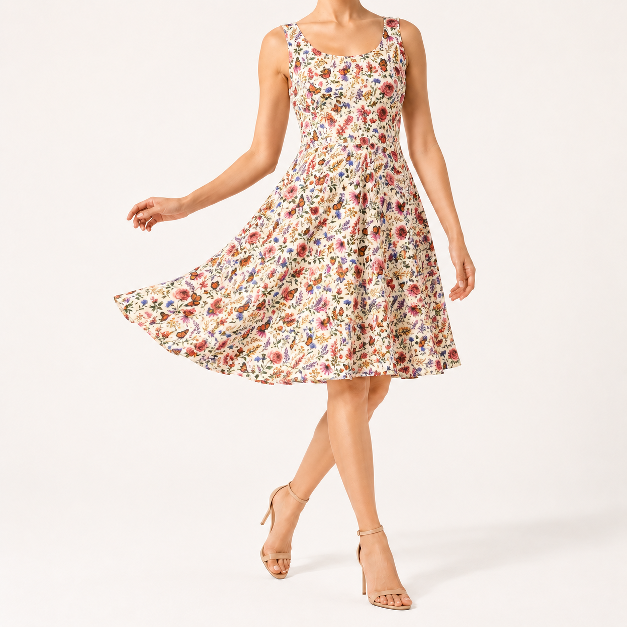 Morning Meadow Watercolor Wildflower Dress