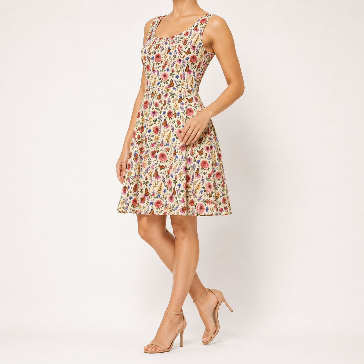 Morning Meadow Watercolor Wildflower Dress