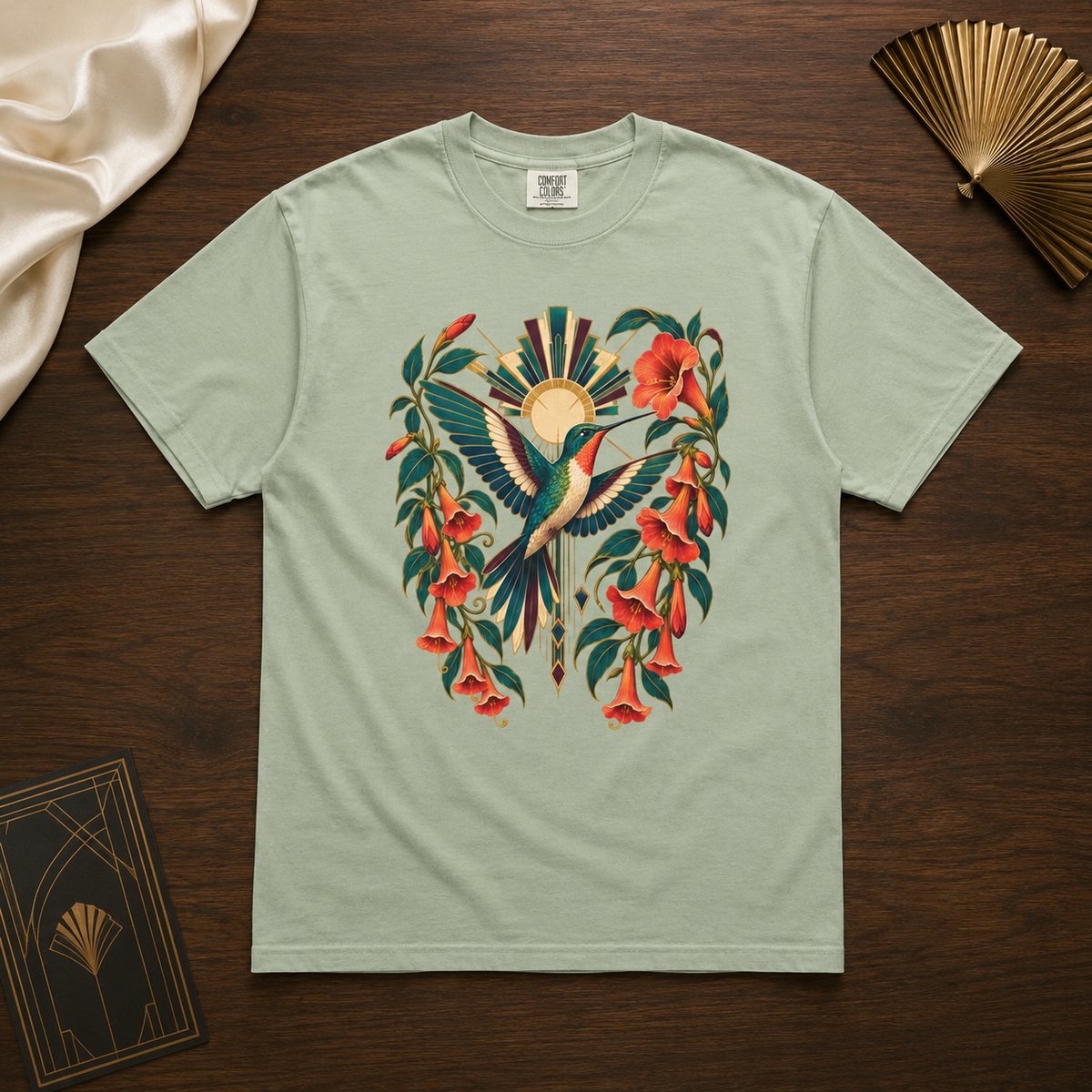 Hummingbird & Trumpet Vine Botanical T-Shirt