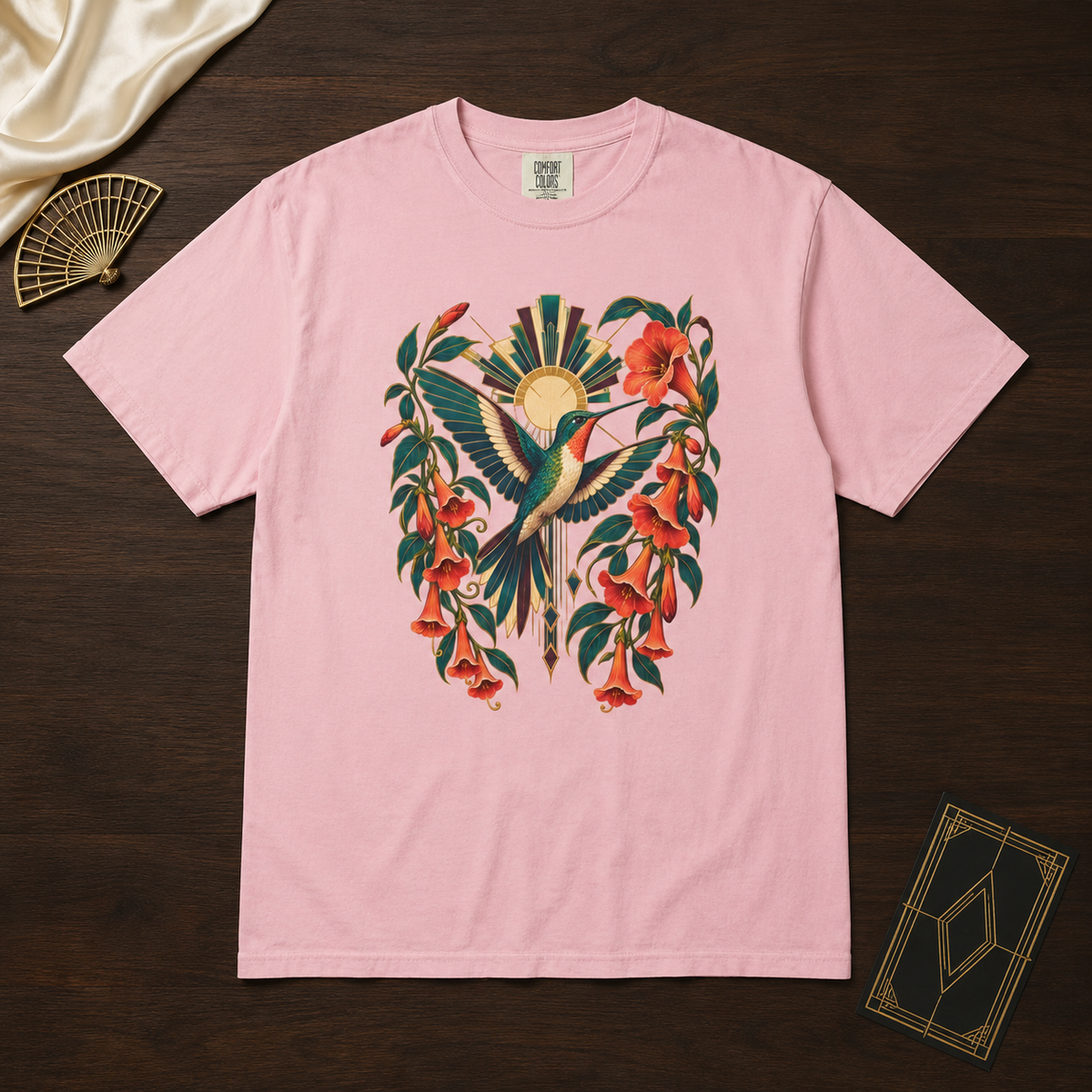 Hummingbird & Trumpet Vine Botanical T-Shirt