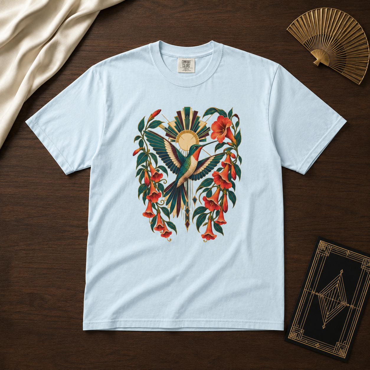 Hummingbird & Trumpet Vine Botanical T-Shirt