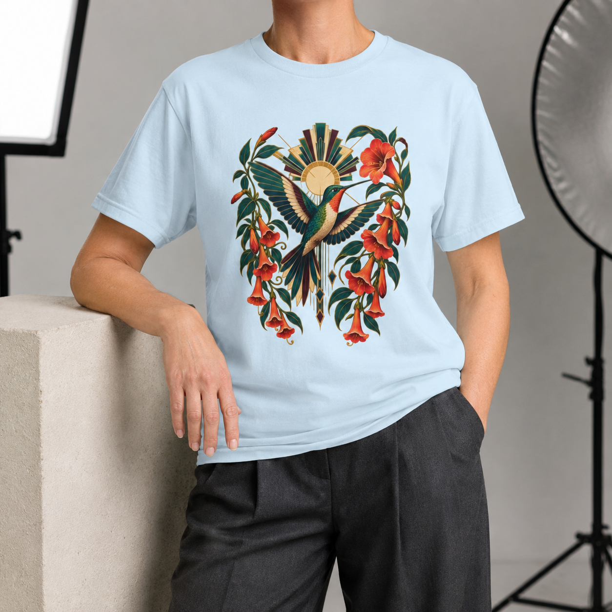 Hummingbird & Trumpet Vine Botanical T-Shirt