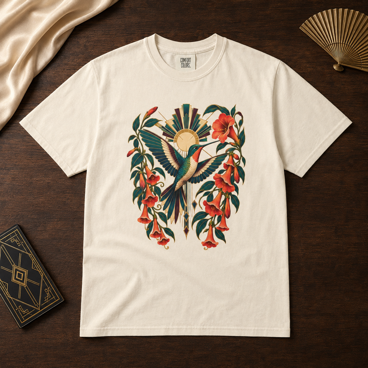 Hummingbird & Trumpet Vine Botanical T-Shirt