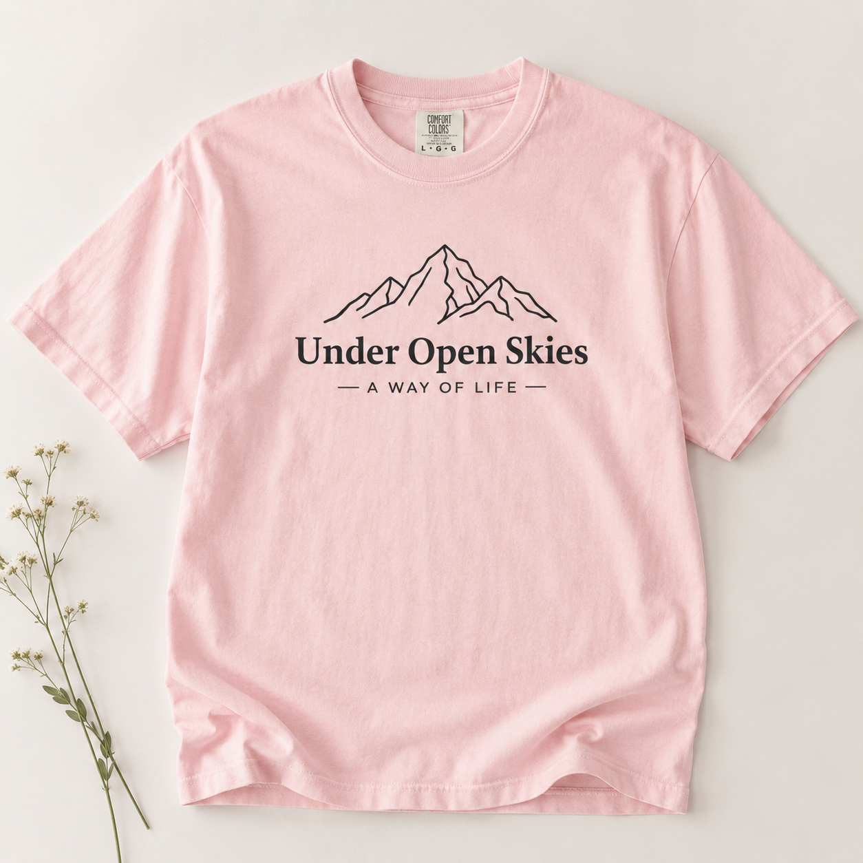 Under Open Skies - Minimalist Mountain Tee