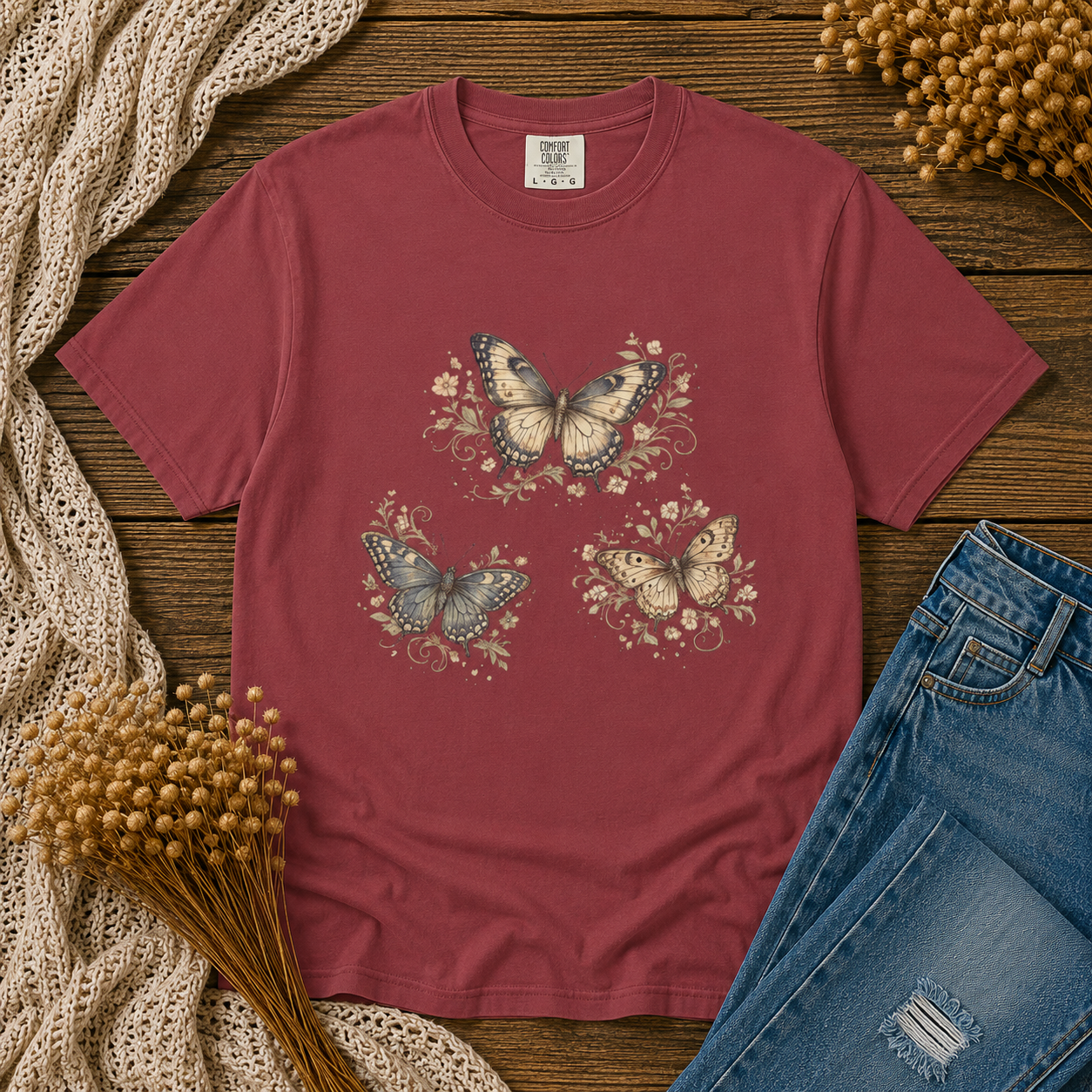 Vintage Butterfly Trio Tee