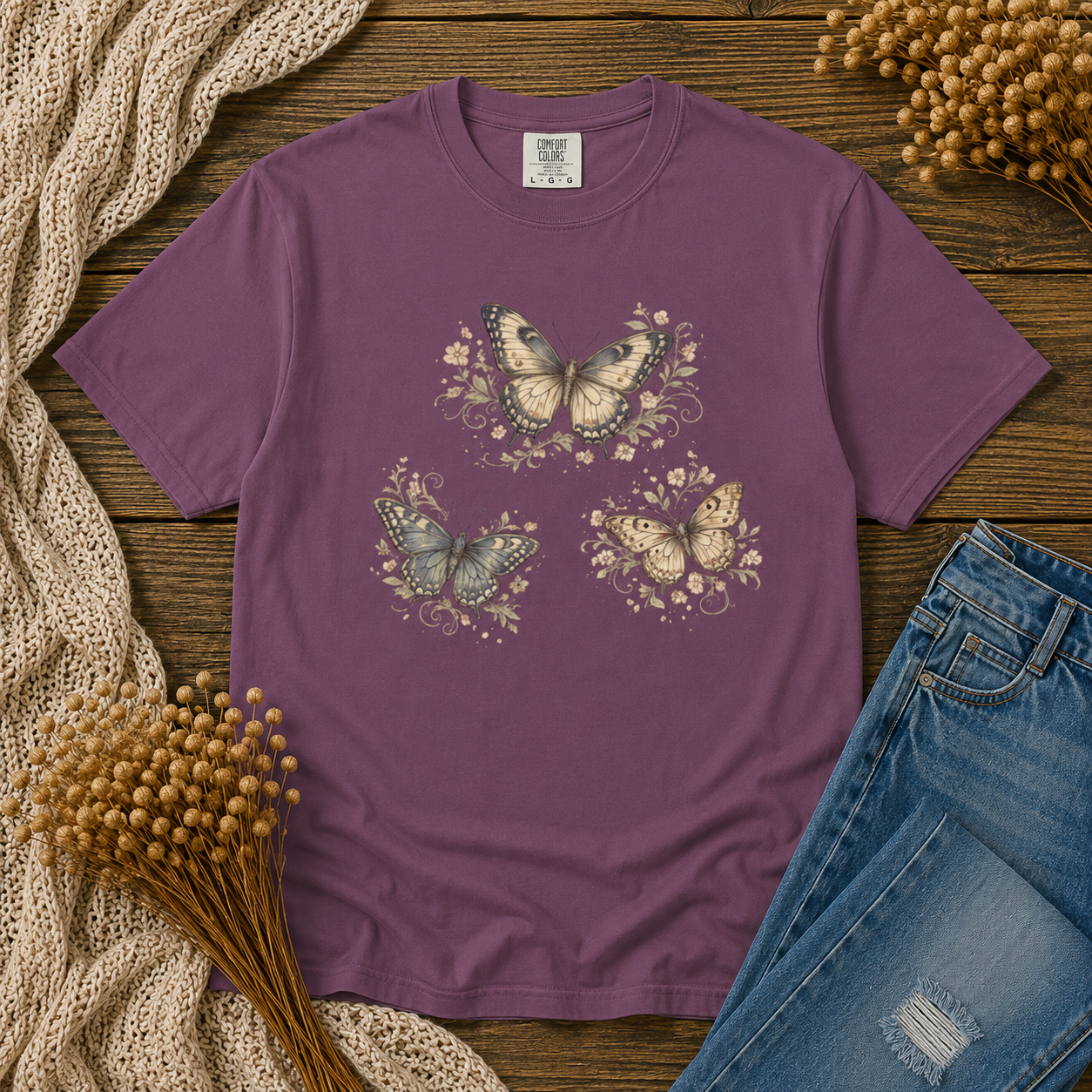 Vintage Butterfly Trio Tee