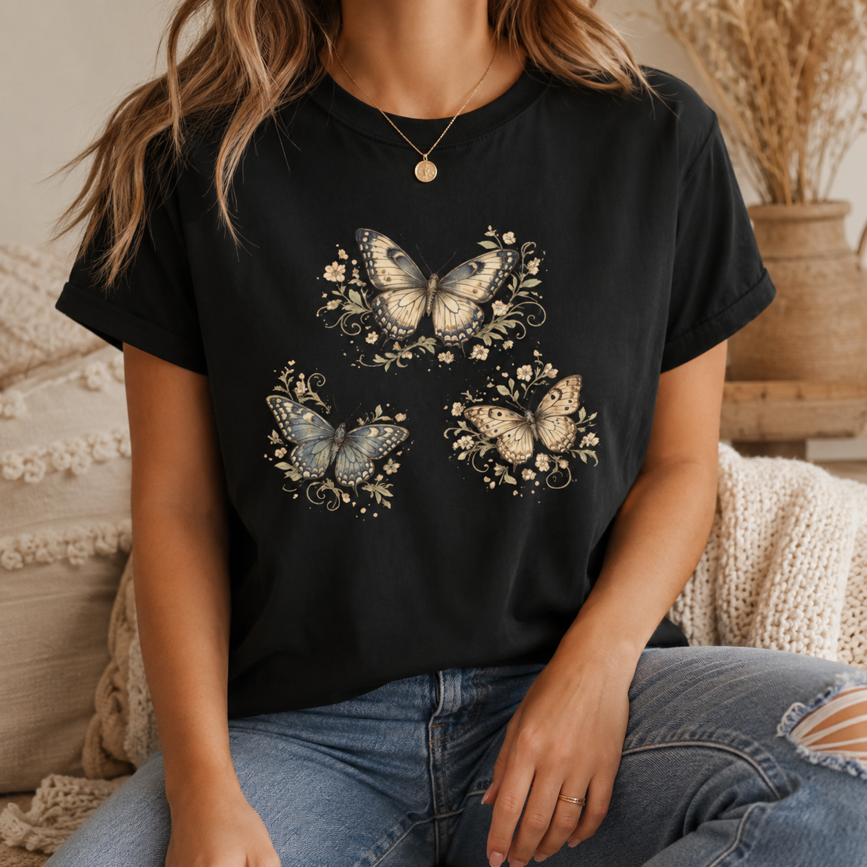 Vintage Butterfly Trio Tee