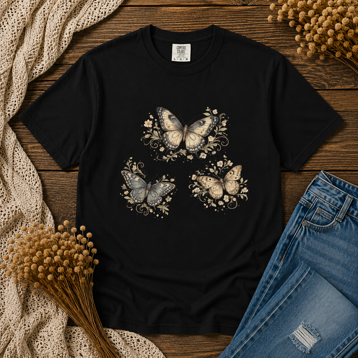 Vintage Butterfly Trio Tee