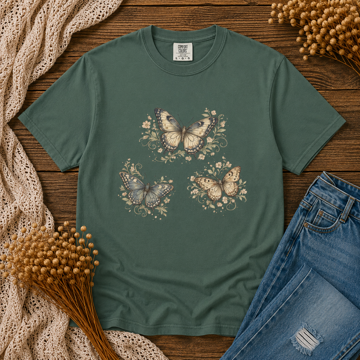 Vintage Butterfly Trio Tee
