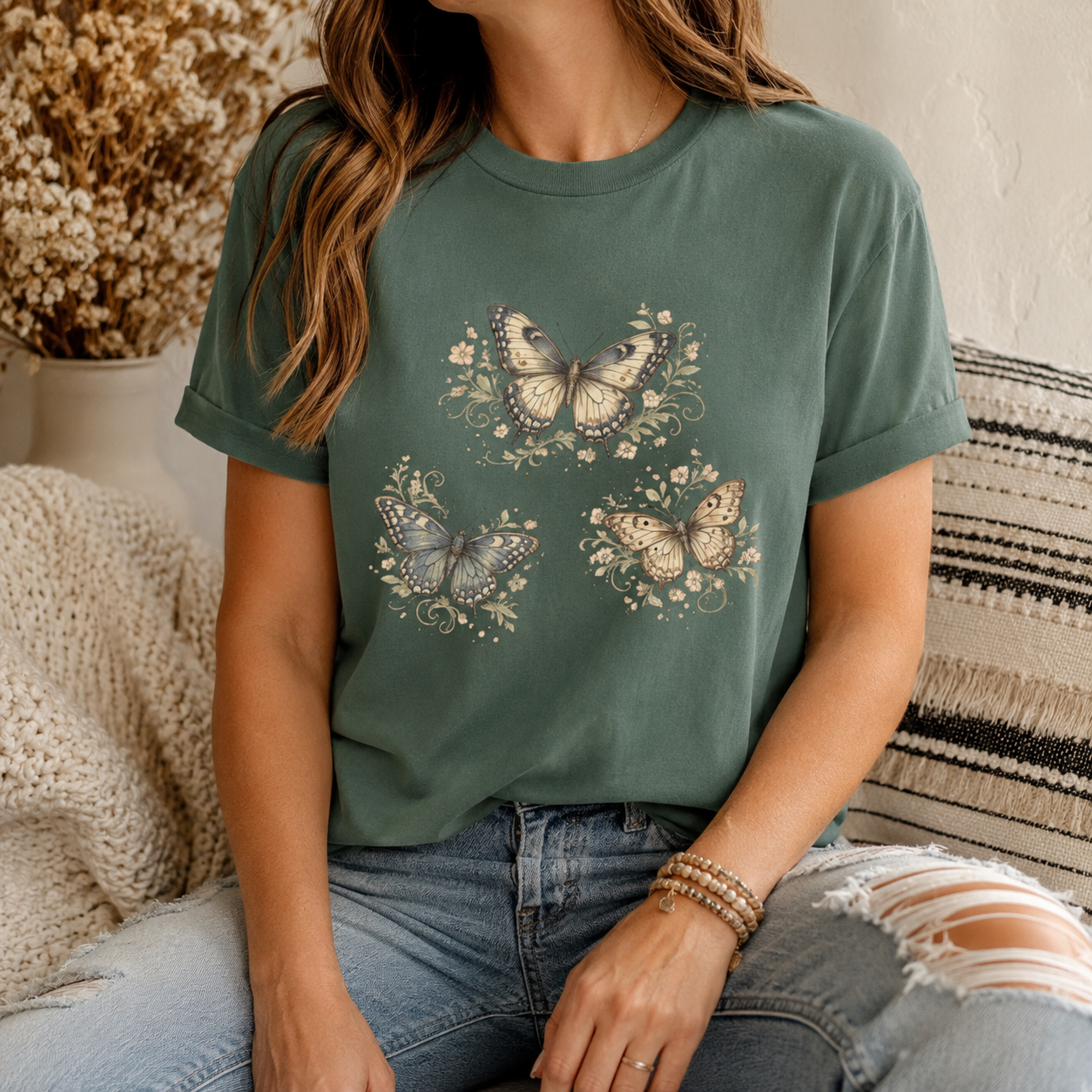 Vintage Butterfly Trio Tee