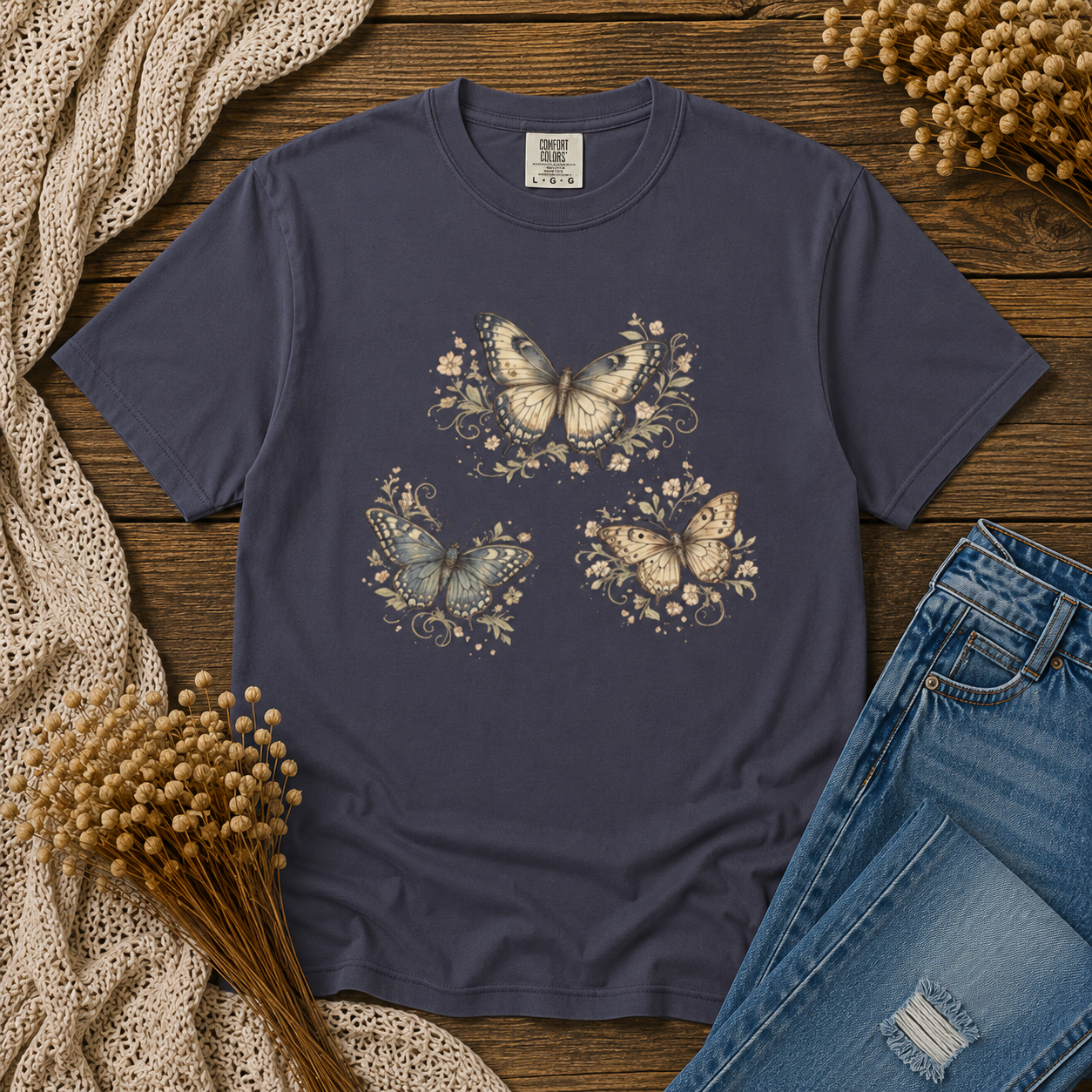 Vintage Butterfly Trio Tee