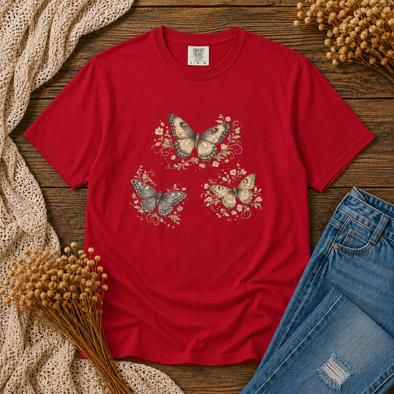 Vintage Butterfly Trio Tee