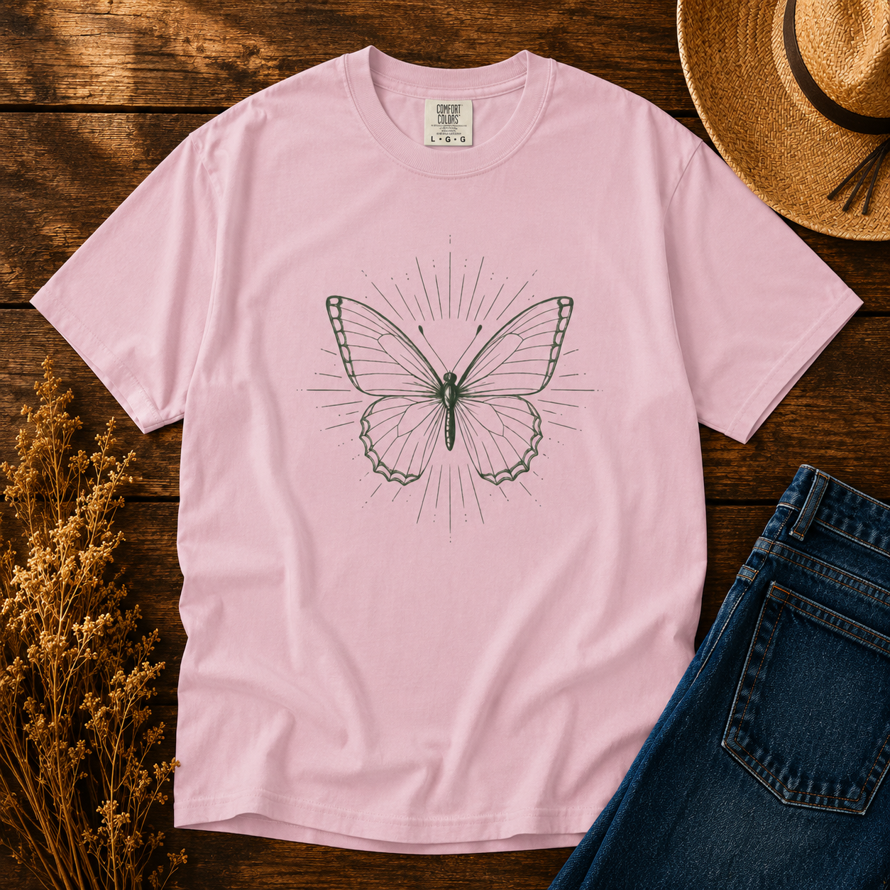 Vintage Butterfly Sketch Tee