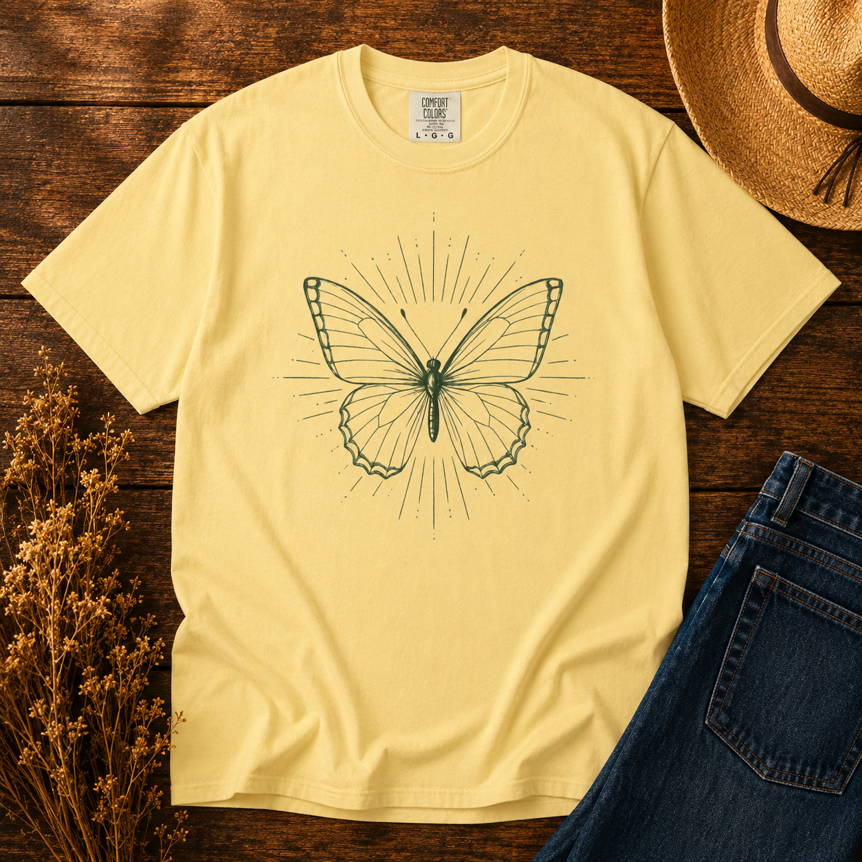 Vintage Butterfly Sketch Tee