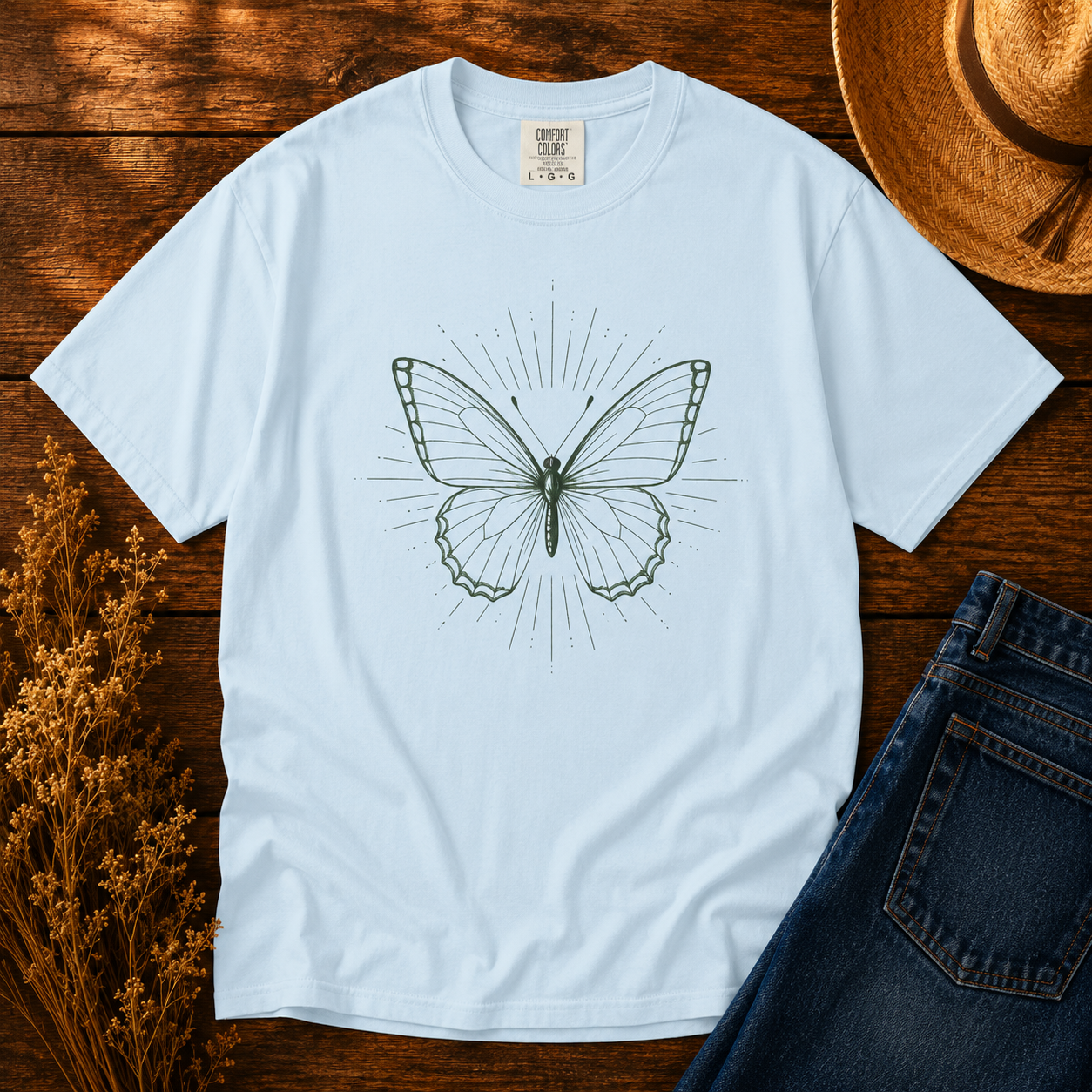 Vintage Butterfly Sketch Tee