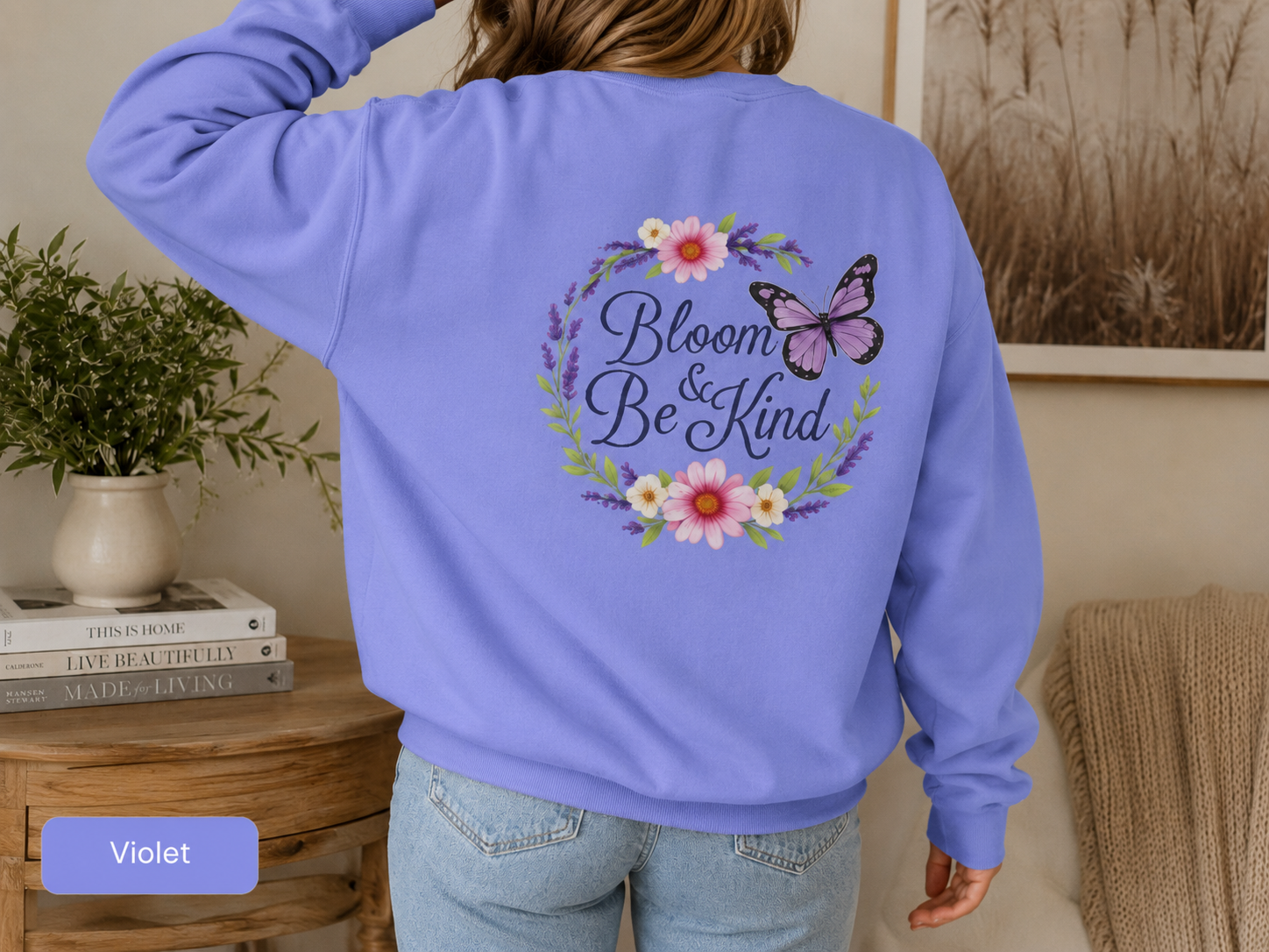 Bloom Anyway - Wildflower Front & Back Sweatshirt