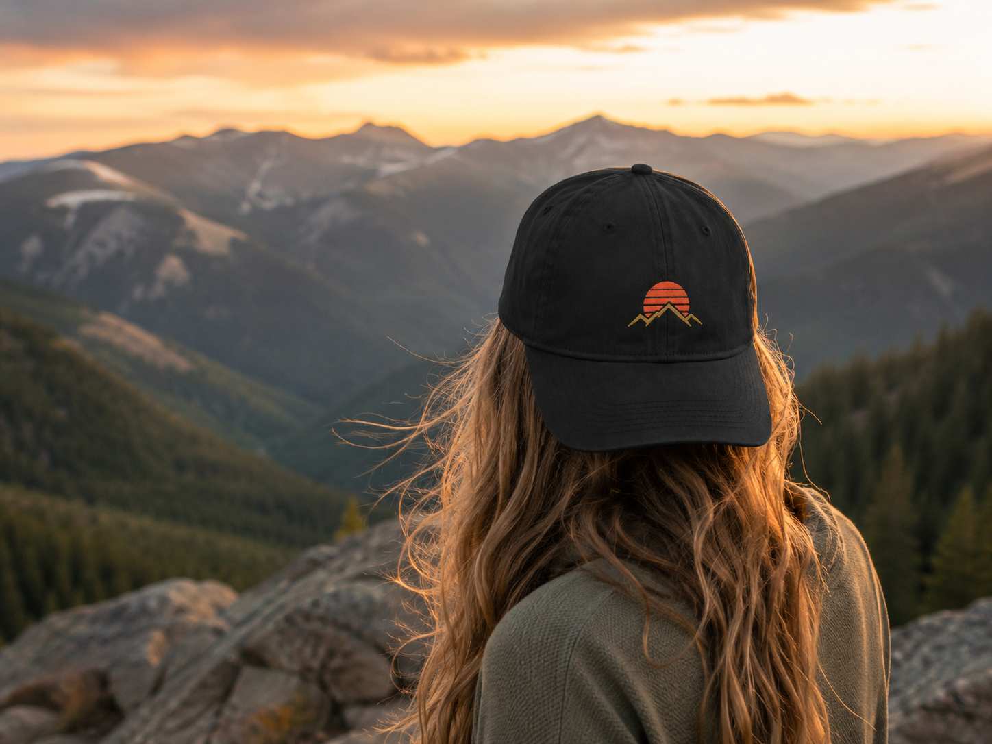 Retro Sunset — Washed Cotton Cap