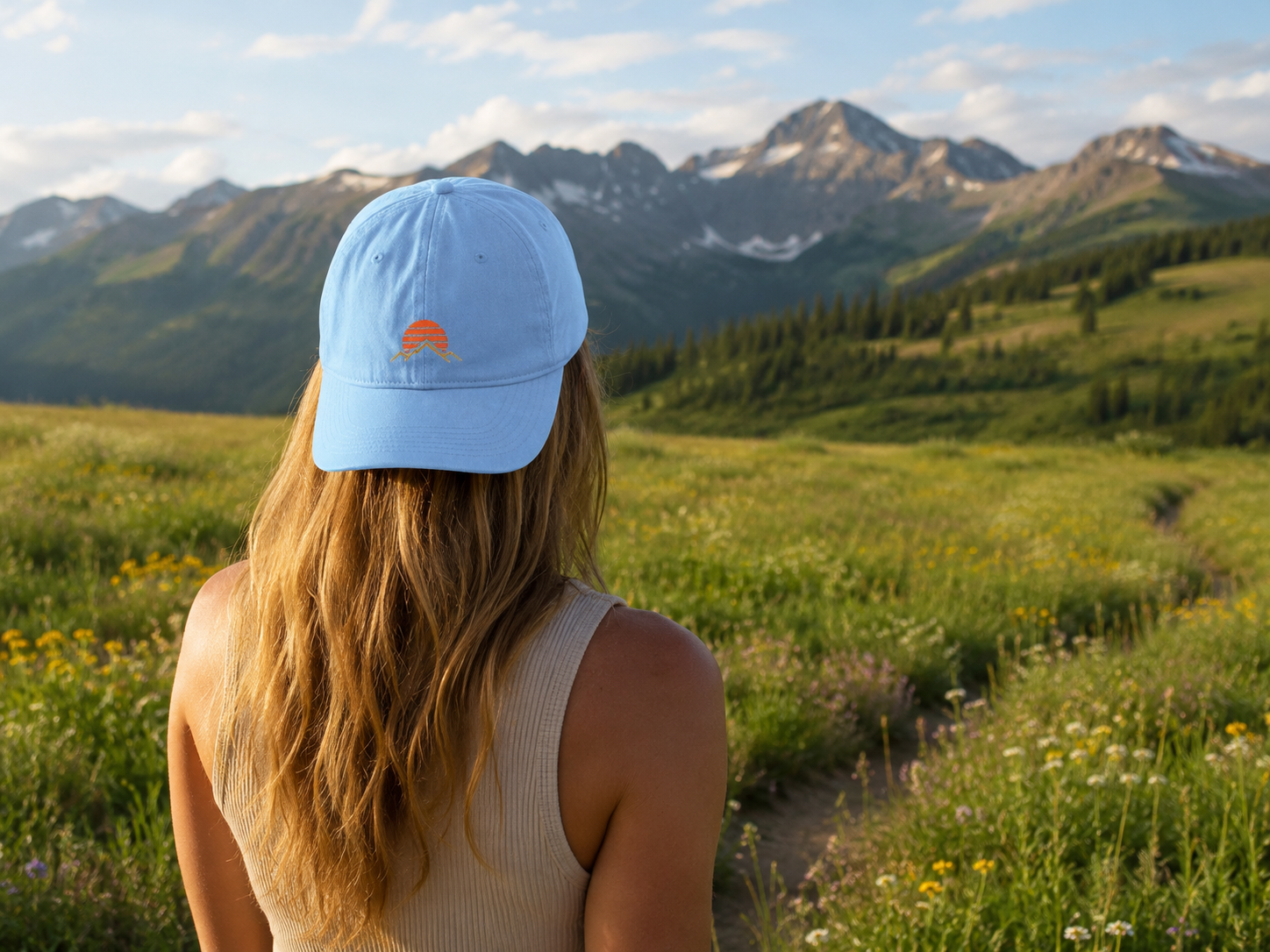 Retro Sunset — Washed Cotton Cap