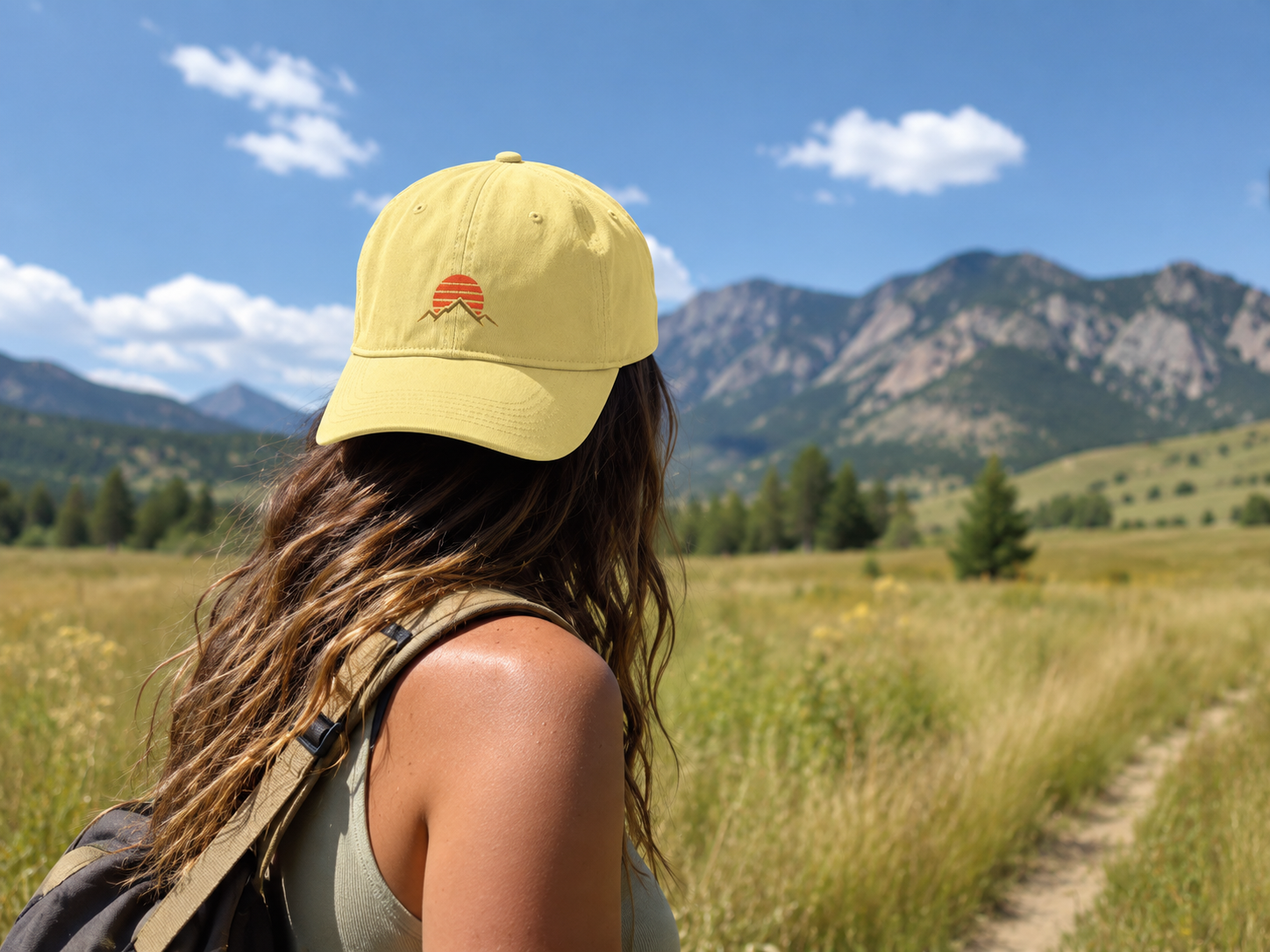 Retro Sunset — Washed Cotton Cap