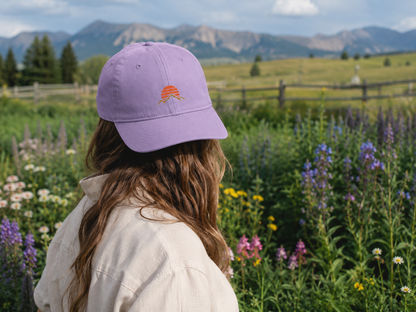 Retro Sunset — Washed Cotton Cap