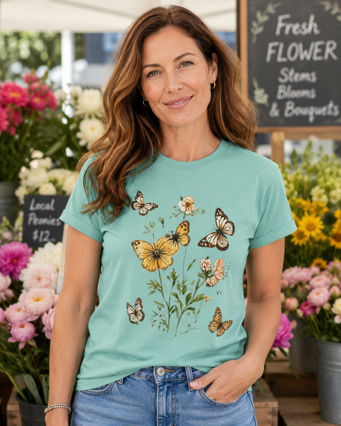Watercolor Butterfly Garden Tee