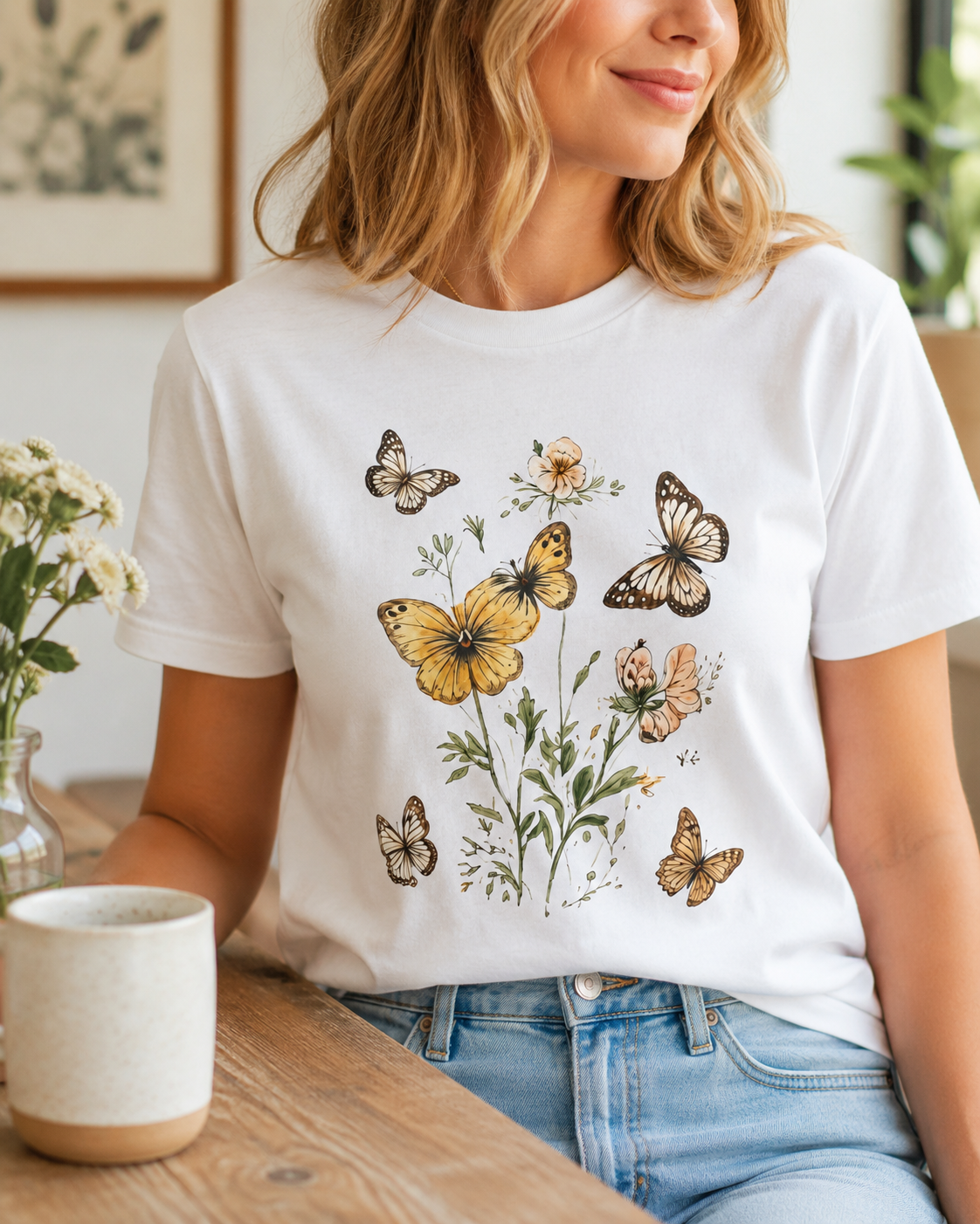 Watercolor Butterfly Garden Tee